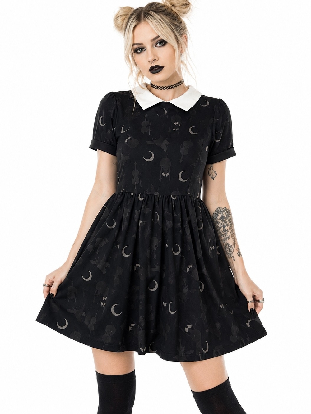 Cakeworthy x Wednesday Adamms Collar Dress